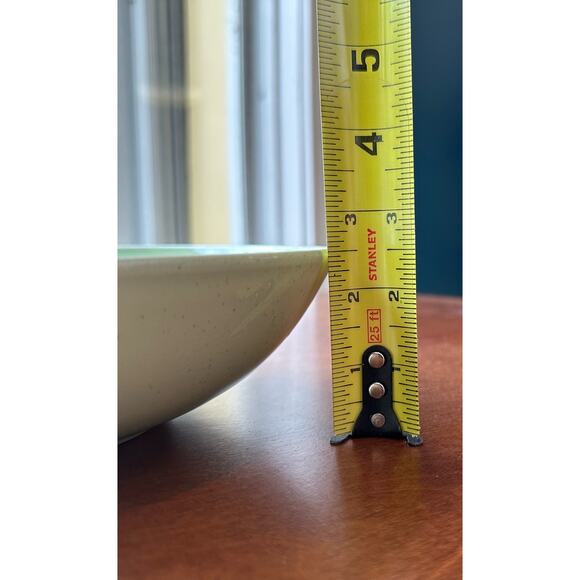 Vintage Speckled Pottery Serving Bowl 9" - Picture 7 of 8